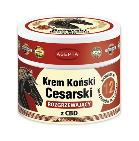 ASEPTA Krem koński cesarski rozgrzewający z CBD 50ml