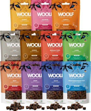 WOOLF Soft Cubes Horse Monoprotein Konina 100g