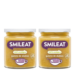 Zestaw: 2x Smileat, BIO Słoiczek z gulaszem z fasoli 6m+, 230 g