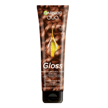 Olia Gloss maska koloryzująca-toner do włosów Miedziany Brąz 150ml