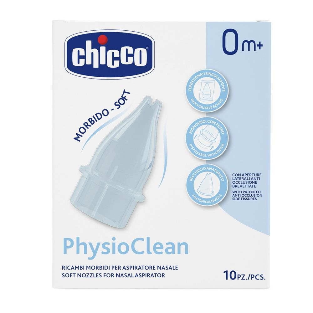 Chicco − Physio Clean końcówki, wymienne nakładki do aspiratora − 10 szt.