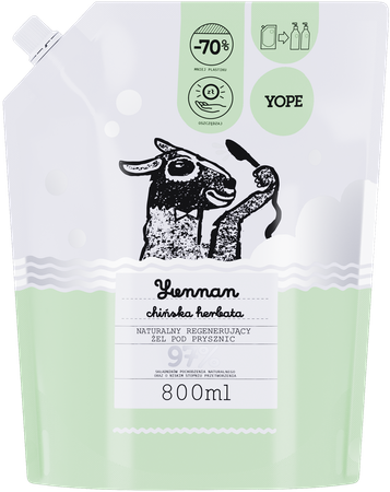 YOPE − żel pod prysznic Yunnan chińska herbata uzupełnienie 800 ml
