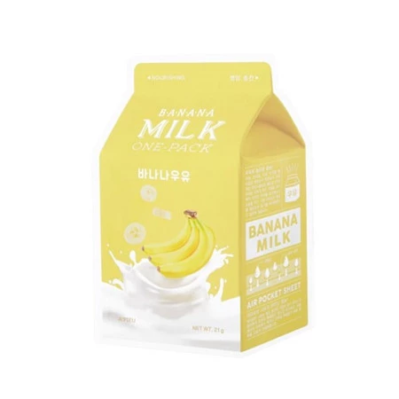 Banana Milk One-Pack rozświetlająco-odżywcza maseczka w płachcie Banan 20g