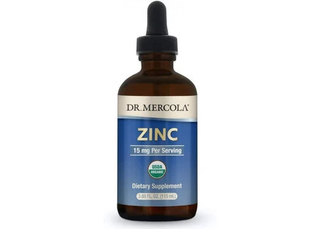 Dr. Mercola − Zinc, cynk w kroplach − 115 ml