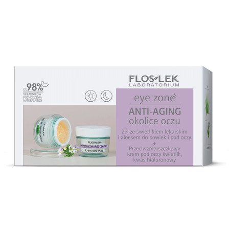 Eye Zone: Żel z aloesem i świetlikiem (10g) + Krem pod oczy z kwasem hialuronowym (15ml)