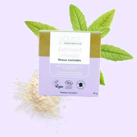 SOLIDE by alphanova, Peeling do twarzy w kostce, 75 g