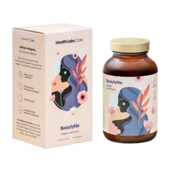 Health Labs Care BeautyMe iskocząsteczkowy kolagen rybi z witaminą C - 114 g  114 g smak malina - marakuja