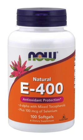 Witamina E 400 IU + Selen 100 mcg (100 kaps.)