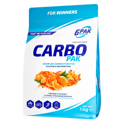 6PAK CARBO PAK 1000g Węglowodany smak pomarańcza