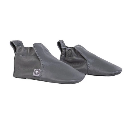 Lodger Skórzane buciki dla niemowląt szare Stepper Gunmetal r. 19