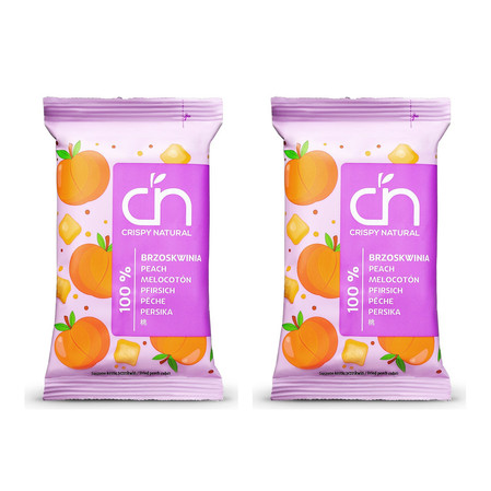 Zestaw: 2x Crispy Natural Suszone Chipsy Brzoskwinia 12 g