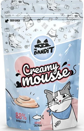 MR.BANDIT Creamy Mousse Mus Łosoś dla kota 60g