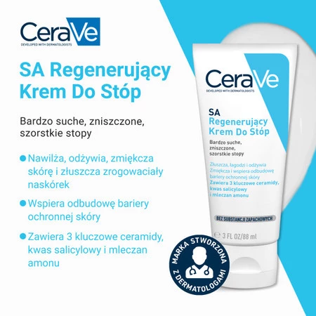 Cerave SA Regenerujący, krem do stóp – 88 ml