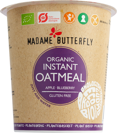 Madame Butterfly Owsianka Błyskawiczna Jabłko – Cynamon Bezglutenowa BIO 55 g