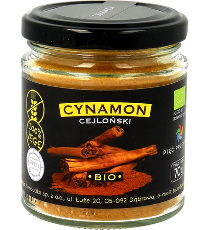 PIĘĆ PRZEMIAN CYNAMON CEJLOŃSKI BEZGLUTENOWY BIO 70 g