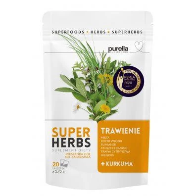 Purella Superfoods Superherbs Mieszanka ziół do zaparzania Trawienie 35g