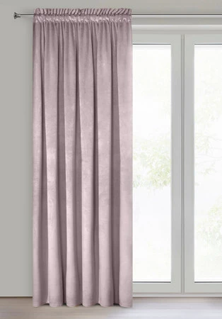 ZASŁONA GOTOWA PIERRE NA TAŚMIE 140 X 300 CM PUDROWY RÓŻ