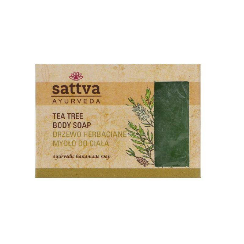 Zestaw 2x Sattva - Mydło w kostce do ciała Drzewo Herbaciane 125g - Nabea.pl