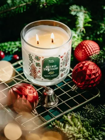 Woskiknot świeca sojowa Drzewko Świąteczne dwuknotowa 400ml