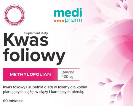 medi pharm Kwas foliowy 400 mcg 60 tabl.