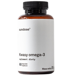 Sundose Omega-3 kwasy tłuszczowe EPA i DHA na wsparcie prawidłowego funkcjonowania serca 60 kaps.