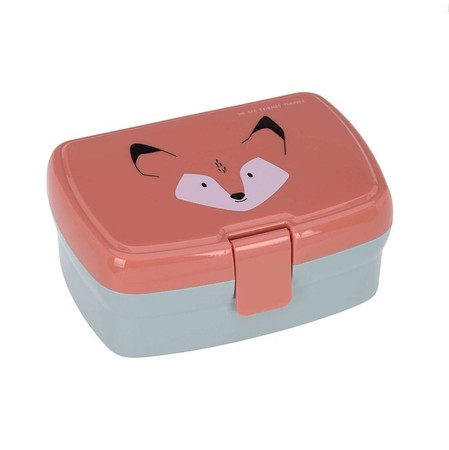 Lassig Zestaw śniadaniowy na lunch Lunchbox + Tritanowa butelka - bidon 460 ml About Friends Lis