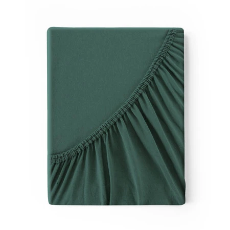 Prześcieradło Jersey3 180 x 200 x 30 cm, Ciemnozielony