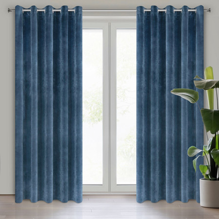 ZASŁONA GOTOWA VILLA 140 X 250 CM GRANATOWY