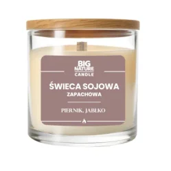 Big Nature Świeca sojowa o zap. Piernik i Jabłko 155g
