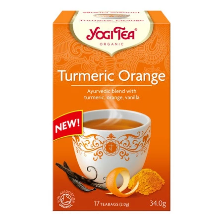 Yogi Tea − Herbatka kurkuma pomarańcza BIO − 17 x 2 g