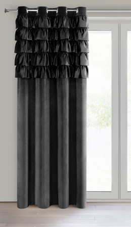 ZASŁONA GOTOWA AURA 140 X 250 CM CZARNY