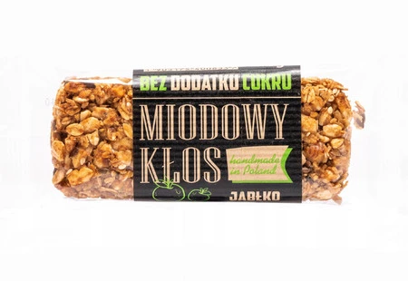 Zestaw 6x Łysoń Baton Miodowy Kłos BEZ DODATKU CUKRU Jabłko 45g