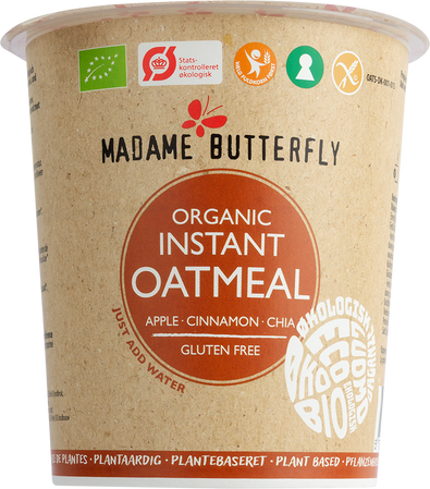 Madame Butterfly Owsianka Błyskawiczna Jabłko – Cynamon – Chia Bezglutenowa BIO 55 g