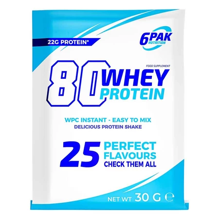 6PAK 80 WHEY PROTEIN 30g CHOCOLATE