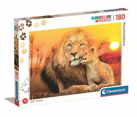 Clementoni Puzzle 180el Lwy Nieoczekiwany uścisk 29781