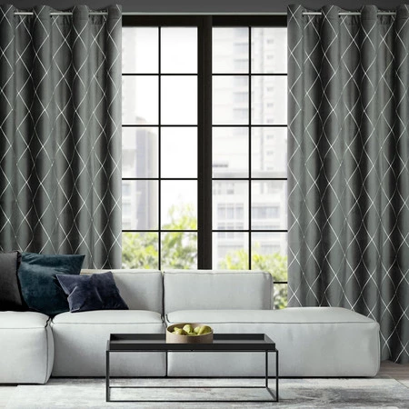 ZASŁONA DEKORACYJNA PIERRE CARDIN MARGO 140 X 250 CM JASNOSZARY