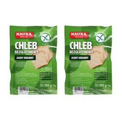 Zestaw 2x Naura − Chleb bezglutenowy jasny krojony − 350 g