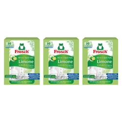 Zestaw 3x Frosch Limonkowe tabletki do zmywarek, 50 szt.