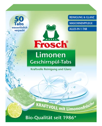 Frosch Limonkowe tabletki do zmywarek, 50 szt.