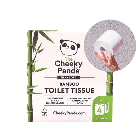Cheeky Panda, Papier toaletowy trzywarstwowy, 4 rolki