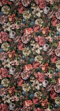 ZASŁONA GOTOWA PEONIA NA TAŚMIE 140 X 270 CM BORDOWY