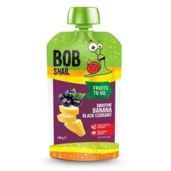 BOB SNAIL Smoothie banan - czarna porzeczka bez dodatku cukru 120 g