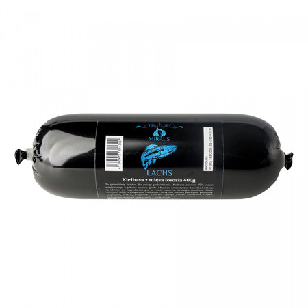 Zestaw 10x MIRALS Lachs - kiełbasa z mięsa łososia (400g)