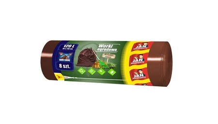 Sarantis Jan Niezbędny Worki ogrodowe z taśmą - na odpady zielone 120L 1op.-8szt