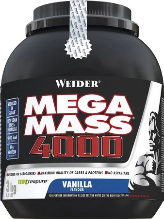 Weider Mega Mass 4000 Gainer 3000 g smak Vanilia