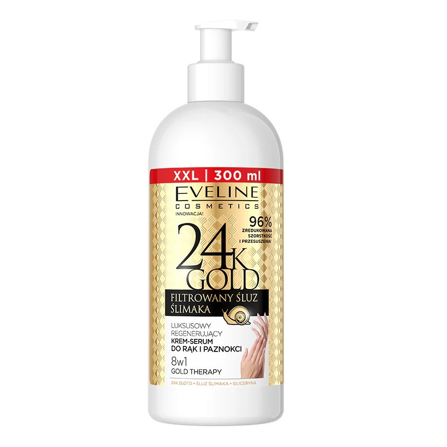 24K Gold luksusowy regenerujący krem-serum do rąk 300ml - Nabea.pl