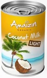 COCONUT MILK - NAPÓJ KOKOSOWY LIGHT (9 % TŁUSZCZU) BIO 400 ml (PUSZKA) - AMAIZIN