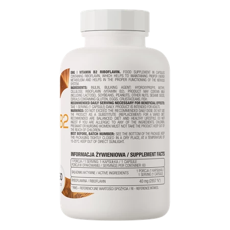 OstroVit Witamina B2 Ryboflawina 60 kaps.