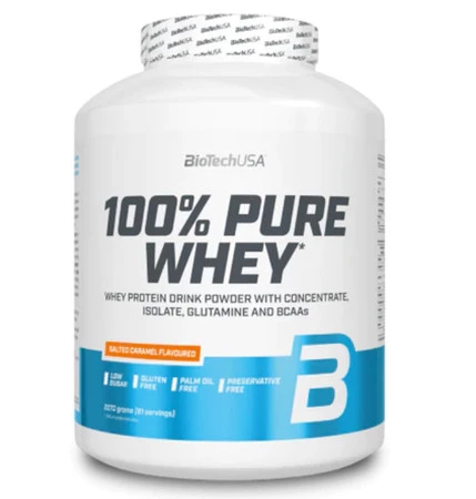 BioTech USA 100% Pure Whey odżywka białkowa koncentrat 2270 g smak słony karmel