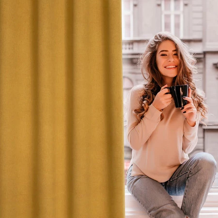 ZASŁONA GOTOWA CARLO 135 X 250 CM MIODOWY